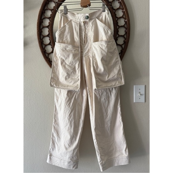 cult gaia topanga ivory wide leg oversized pockets cargo...
